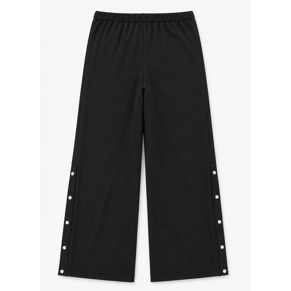 Athleta MVP Mid Rise Wide Leg Snap Pants size small P SP black athletic - Picture 2 of 8